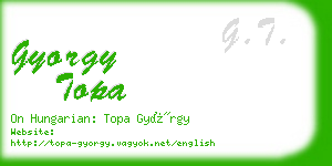 gyorgy topa business card